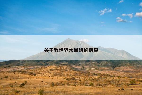 关于我世界水桶娘的信息