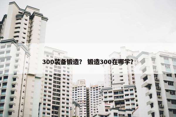 300装备锻造？ 锻造300在哪学？