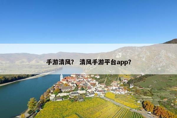 手游清风？ 清风手游平台app？