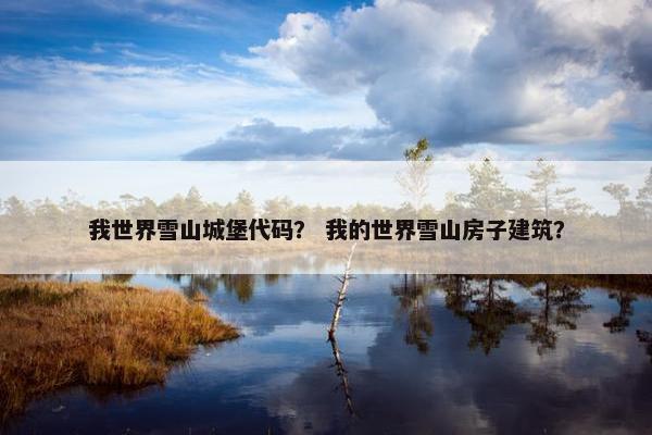 我世界雪山城堡代码？ 我的世界雪山房子建筑？