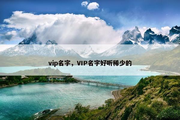 vip名字，VIP名字好听稀少的
