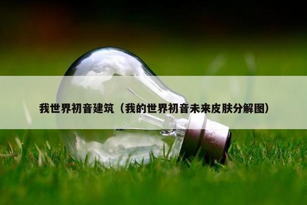 我世界初音建筑（我的世界初音未来皮肤分解图）