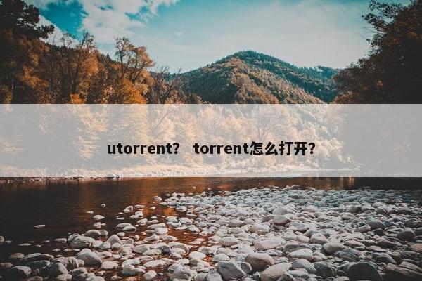 utorrent？ torrent怎么打开？