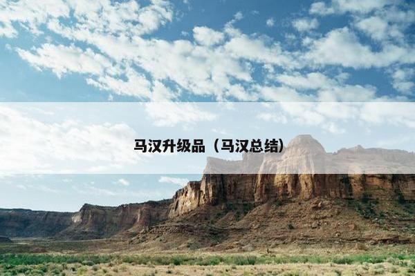 马汉升级品（马汉总结）