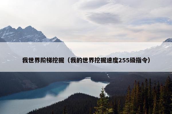 我世界阶梯挖掘（我的世界挖掘速度255级指令）