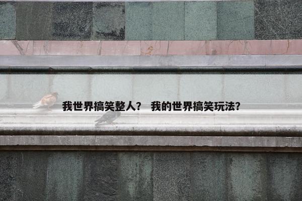 我世界搞笑整人？ 我的世界搞笑玩法？