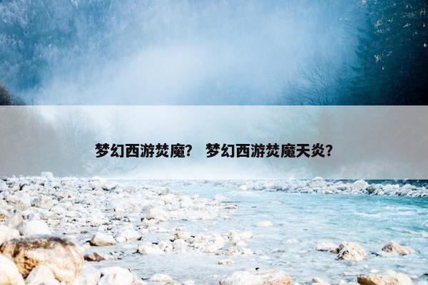 梦幻西游焚魔？ 梦幻西游焚魔天炎？