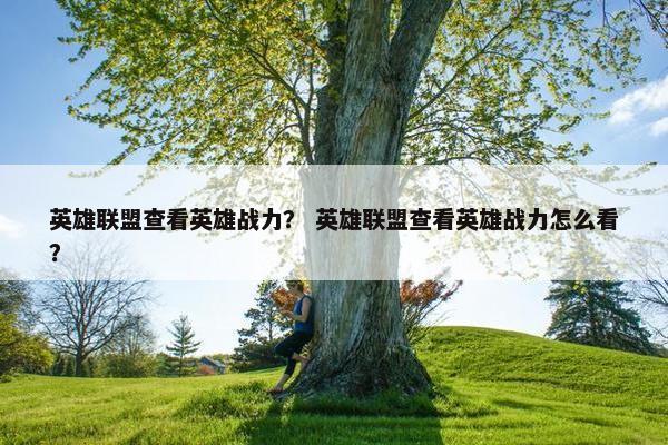 英雄联盟查看英雄战力？ 英雄联盟查看英雄战力怎么看？