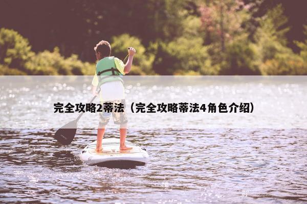 完全攻略2蒂法（完全攻略蒂法4角色介绍）