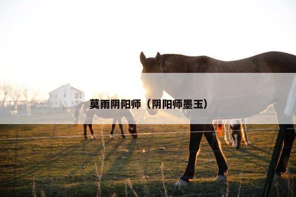 莫雨阴阳师（阴阳师墨玉）