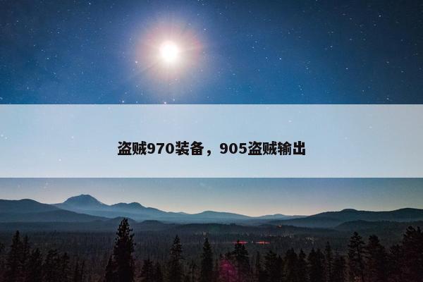 盗贼970装备，905盗贼输出