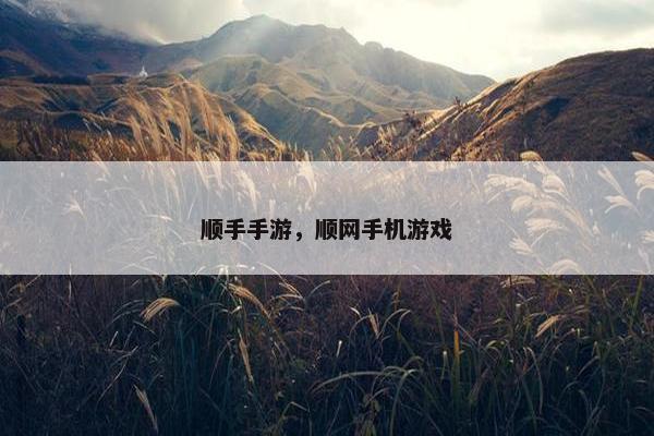 顺手手游，顺网手机游戏