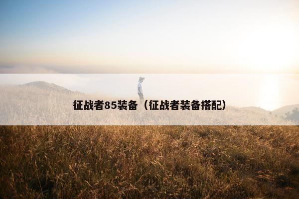 征战者85装备（征战者装备搭配）