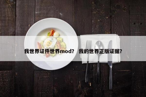 我世界证件世界mod？ 我的世界正版证据？