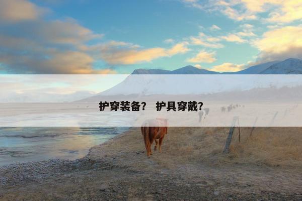 护穿装备？ 护具穿戴？