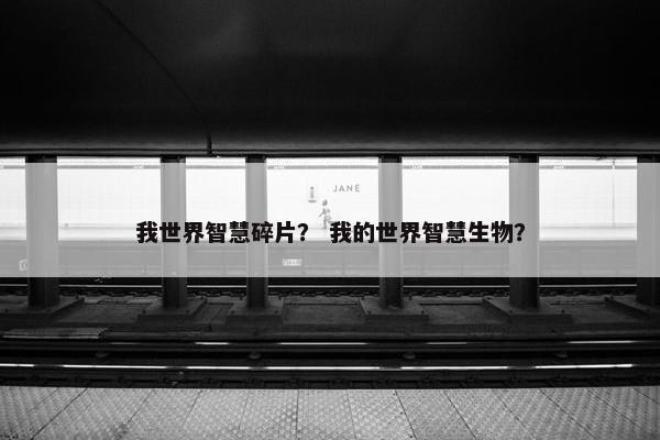 我世界智慧碎片？ 我的世界智慧生物？