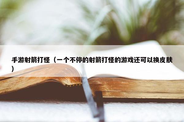 手游射箭打怪（一个不停的射箭打怪的游戏还可以换皮肤）