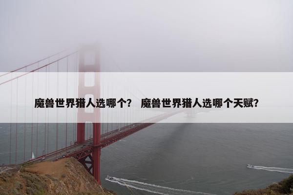 魔兽世界猎人选哪个？ 魔兽世界猎人选哪个天赋？