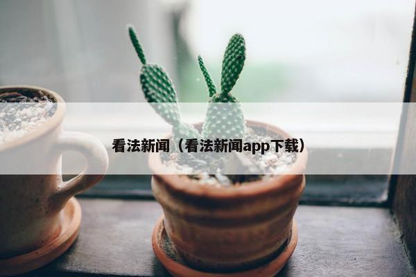 看法新闻（看法新闻app下载）