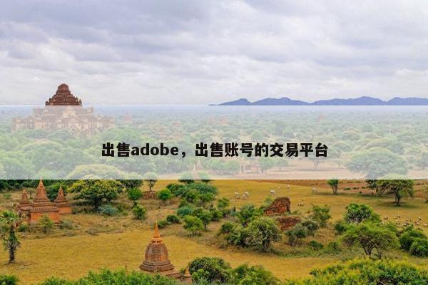 出售adobe，出售账号的交易平台