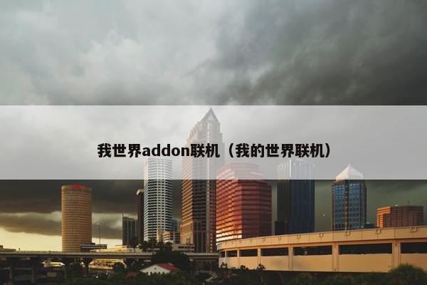 我世界addon联机（我的世界联机）