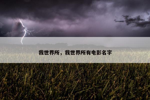 我世界所，我世界所有电影名字