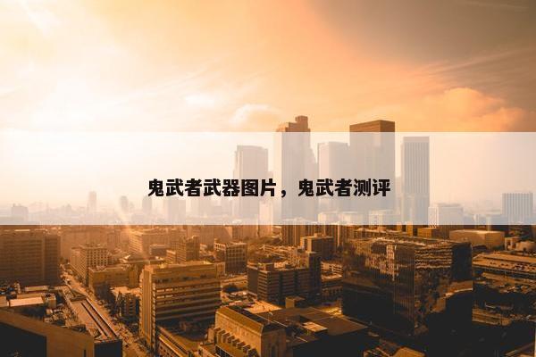 鬼武者武器图片，鬼武者测评