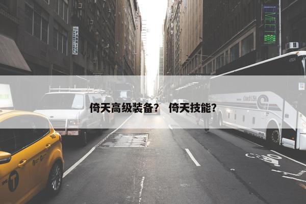 倚天高级装备？ 倚天技能？