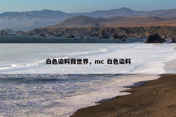 白色染料我世界，mc 白色染料