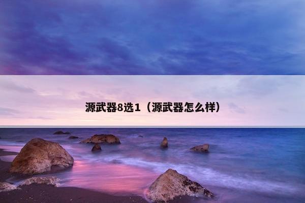 源武器8选1（源武器怎么样）