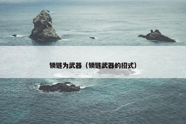 锁链为武器（锁链武器的招式）