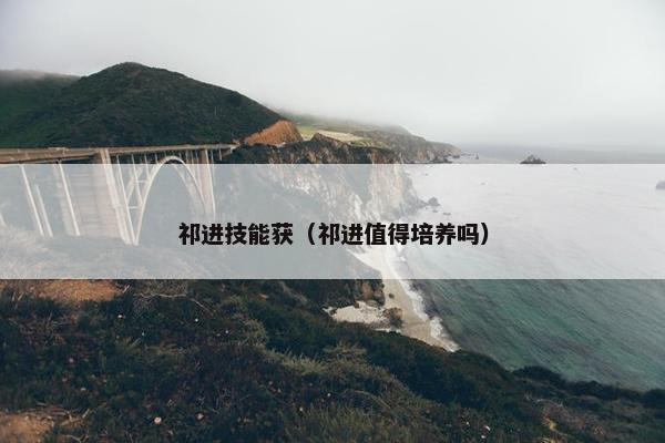 祁进技能获（祁进值得培养吗）
