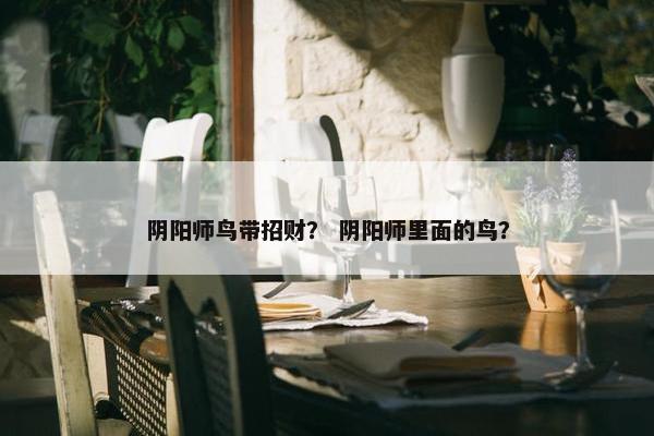 阴阳师鸟带招财？ 阴阳师里面的鸟？