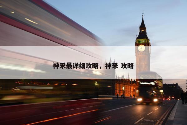 神采最详细攻略，神采 攻略