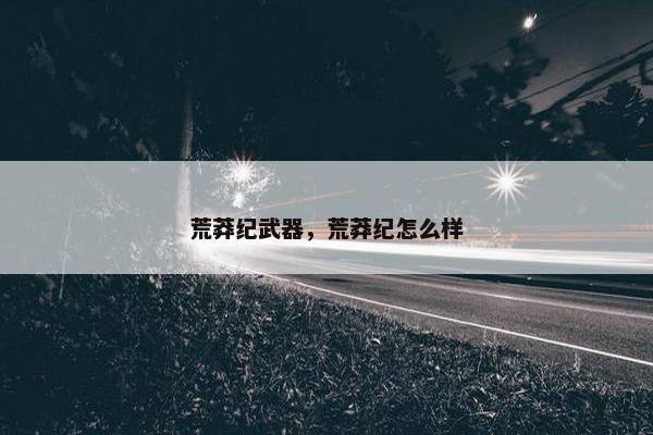荒莽纪武器，荒莽纪怎么样