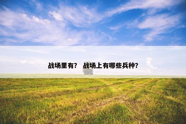 战场里有？ 战场上有哪些兵种？