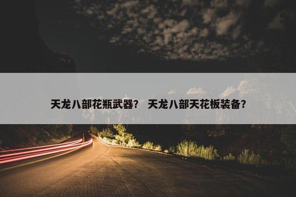 天龙八部花瓶武器？ 天龙八部天花板装备？