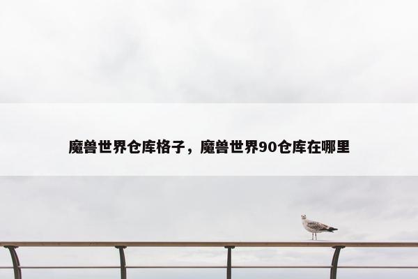 魔兽世界仓库格子，魔兽世界90仓库在哪里