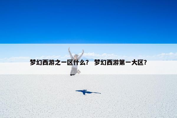 梦幻西游之一区什么？ 梦幻西游第一大区？
