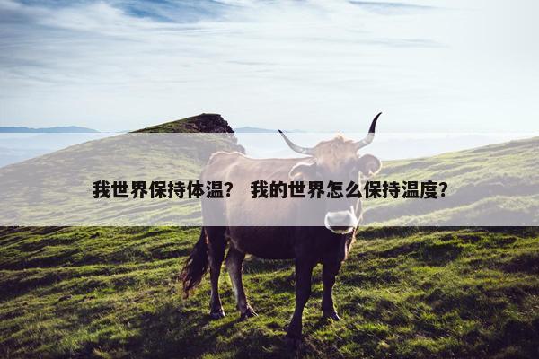 我世界保持体温？ 我的世界怎么保持温度？