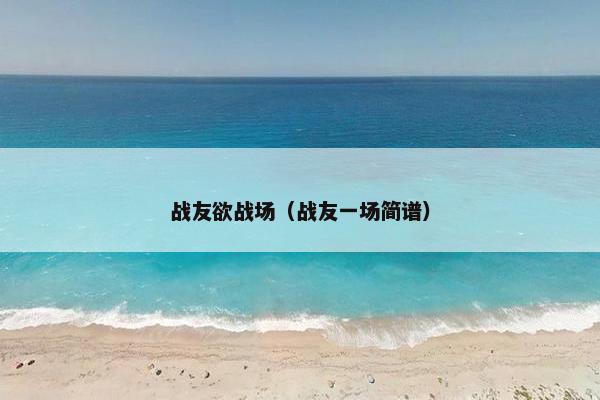 战友欲战场（战友一场简谱）