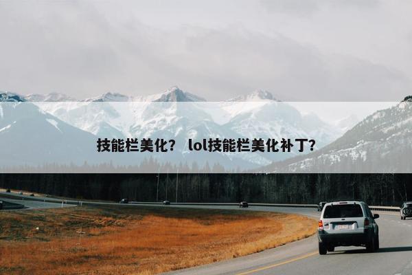 技能栏美化？ lol技能栏美化补丁？