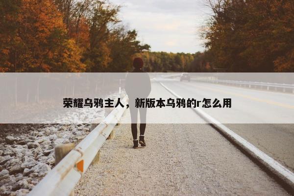 荣耀乌鸦主人，新版本乌鸦的r怎么用