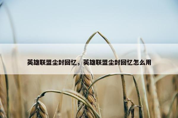 英雄联盟尘封回忆，英雄联盟尘封回忆怎么用