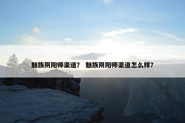 魅族阴阳师渠道？ 魅族阴阳师渠道怎么样？
