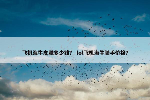飞机海牛皮肤多少钱？ lol飞机海牛骑手价格？