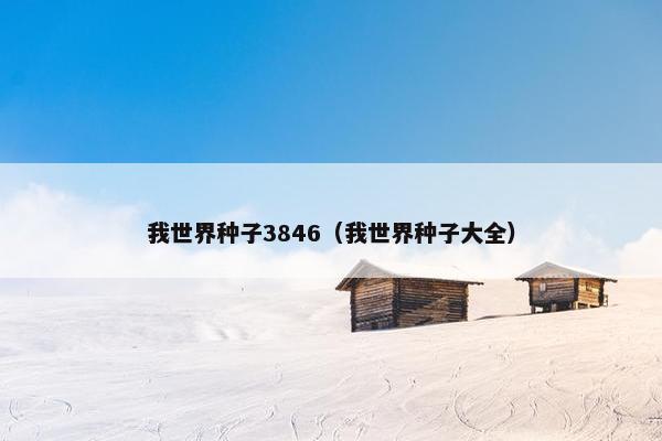 我世界种子3846（我世界种子大全）