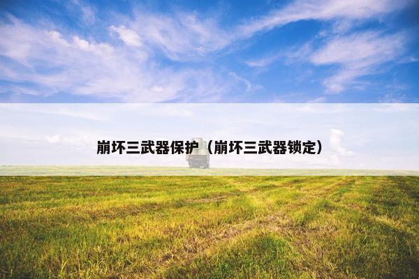 崩坏三武器保护（崩坏三武器锁定）
