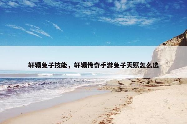 轩辕兔子技能，轩辕传奇手游兔子天赋怎么选