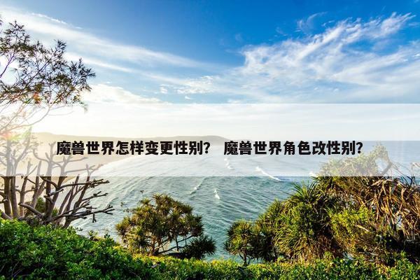 魔兽世界怎样变更性别？ 魔兽世界角色改性别？